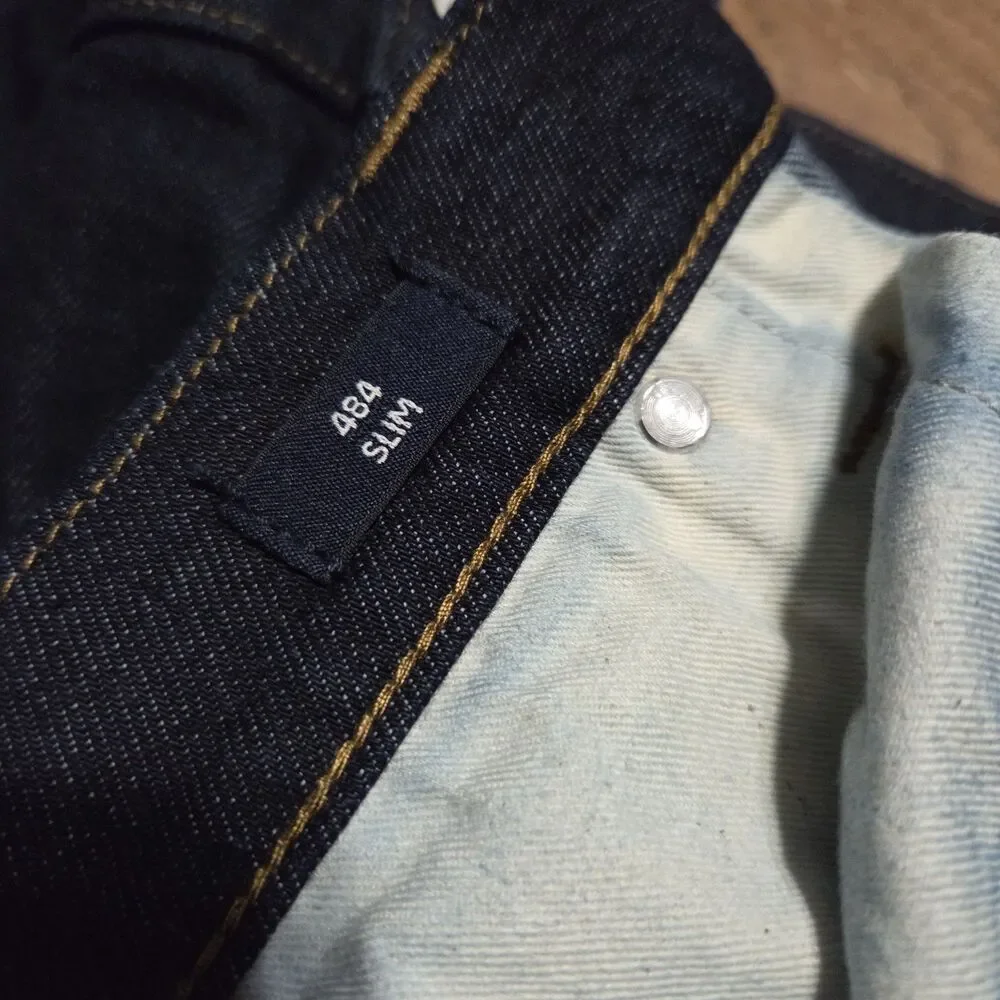 J Crew 484 Jeans 36x34 Blue Slim Fit Kurabo Premium Japanese Denim